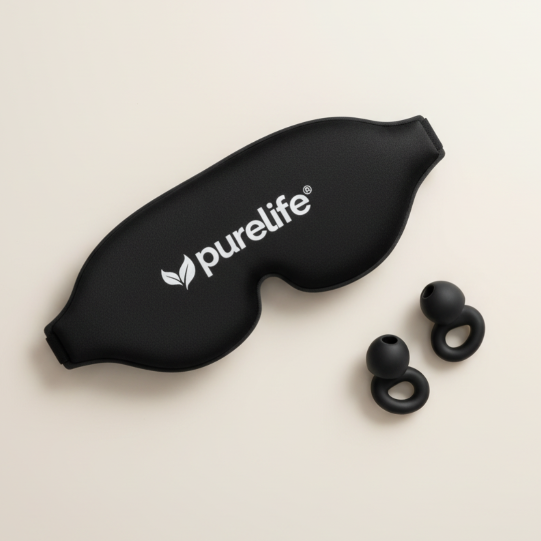 ערכת שינה מקצועית (מסיכת שינה + אטמי אוזניים)